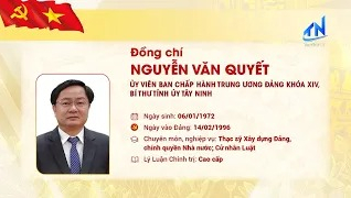 B&iacute; thư Tỉnh ủy v&agrave; Ph&oacute; B&iacute; thư Thường trực Tỉnh ủy T&acirc;y Ninh được bầu v&agrave;o BCH Trung ương Đảng kh&oacute;a XIV