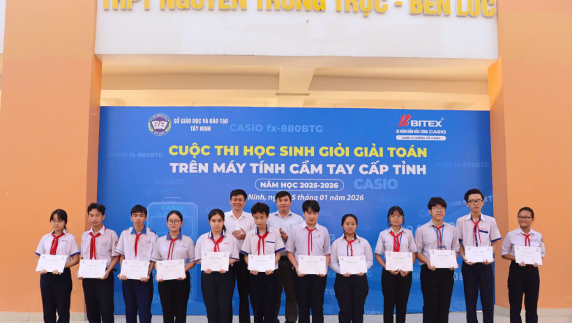 T&acirc;y Ninh tổ chức kỳ thi học sinh giỏi giải To&aacute;n tr&ecirc;n m&aacute;y t&iacute;nh cầm tay năm học 2025-2026