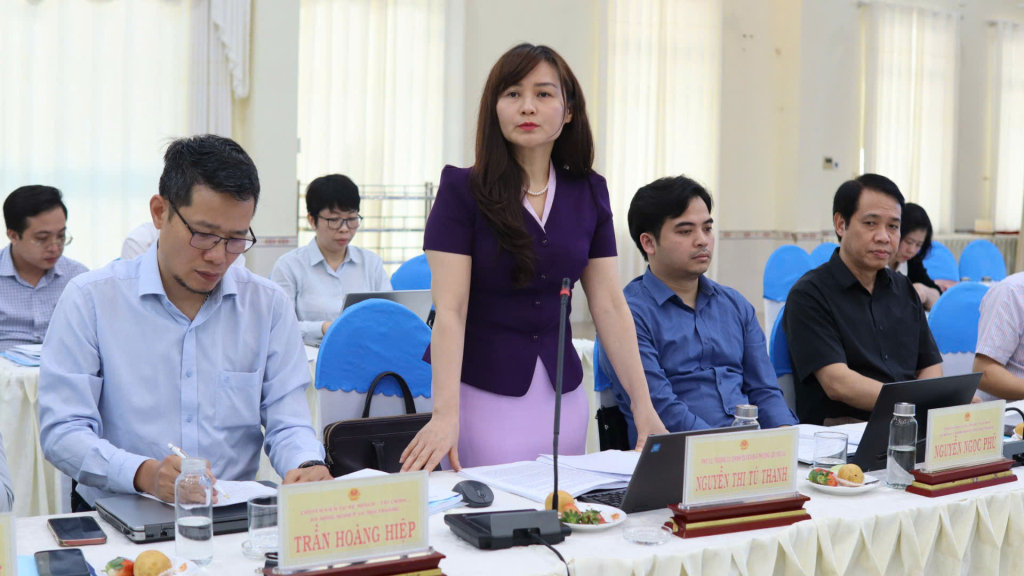 Đại biểu phát biểu tại cuộc họp