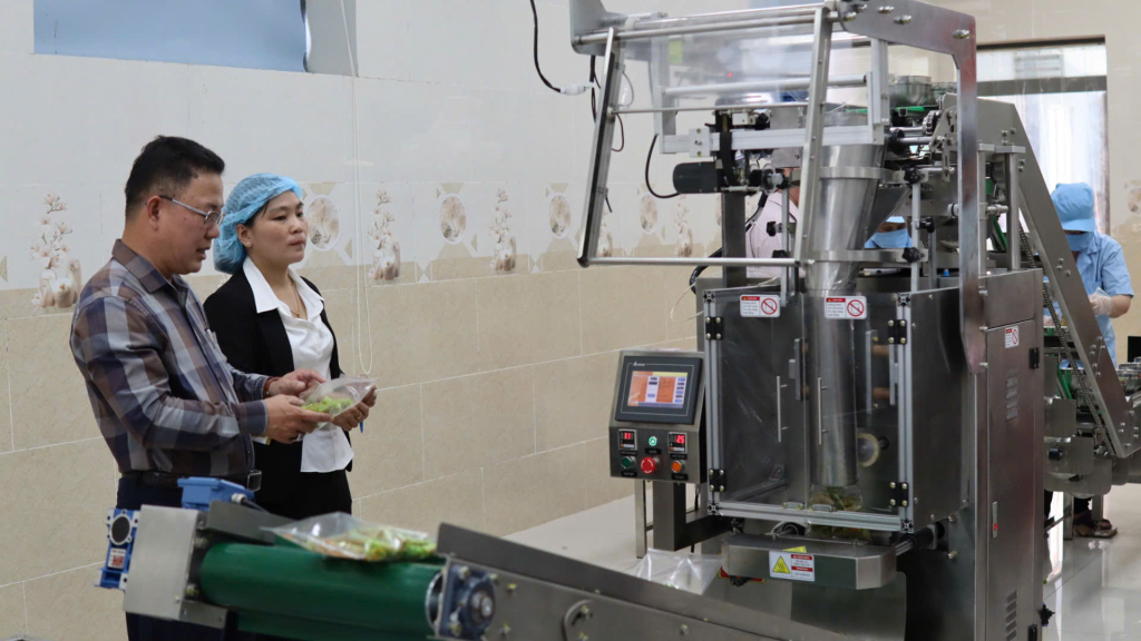 Được chương trình khuyến công địa phương hỗ trợ, đơn vị đầu tư 2 máy đóng gói để tăng năng suất