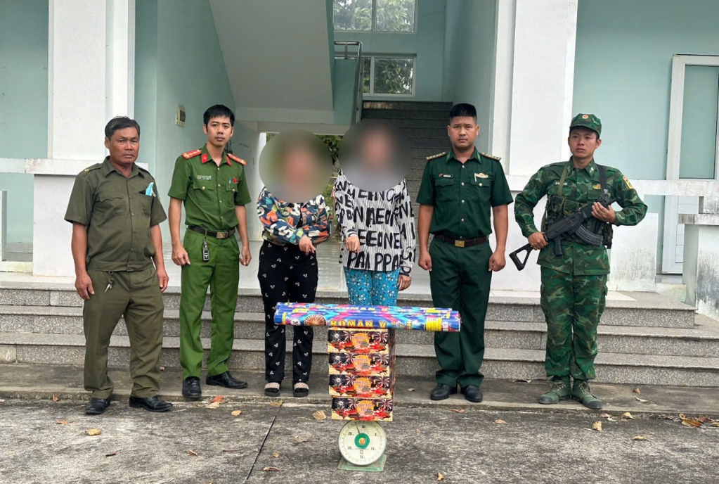 Đối tượng và tang vật bị các lực lượng chức năng phát hiện, bắt giữ