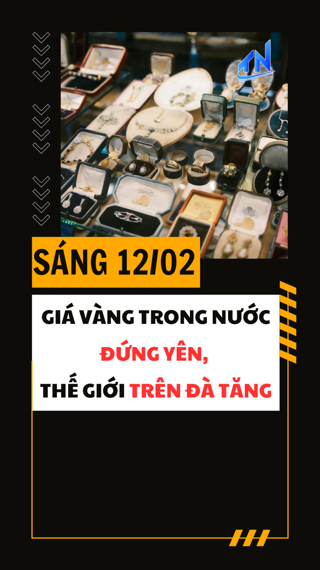 Sáng 12/02: Giá vàng trong nước đứng yên, thế giới trên đà tăng