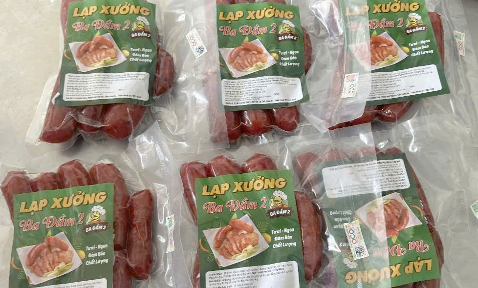 Lạp xưởng của cơ sở được chứng nhận sản phẩm OCOP 3 sao