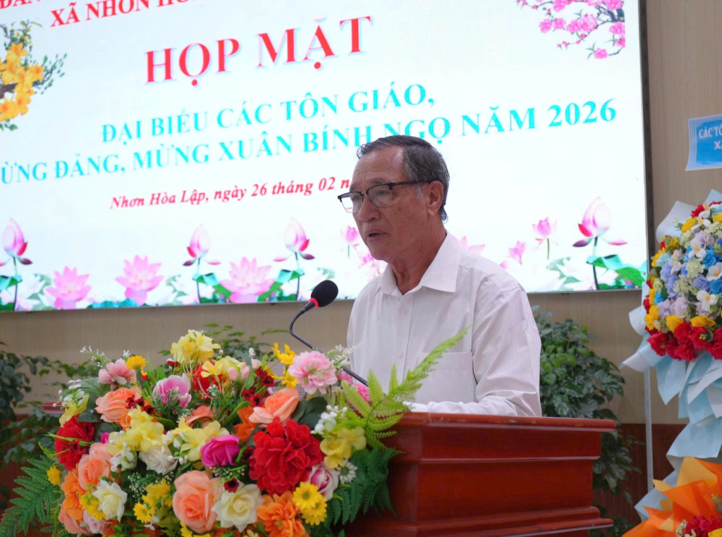 Đại biểu tôn giáo phát biểu tại buổi họp mặt