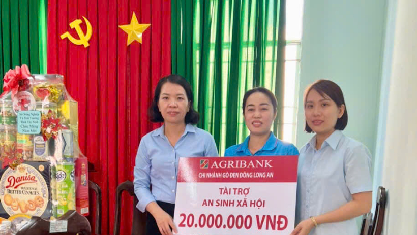 Agribank Chi nh&aacute;nh G&ograve; Đen (Đ&ocirc;ng Long An) đồng h&agrave;nh c&ugrave;ng x&atilde; Mỹ Y&ecirc;n trong c&ocirc;ng t&aacute;c an sinh x&atilde; hội