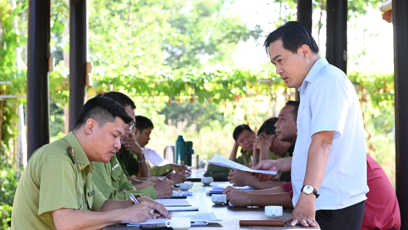 Kiểm tra c&ocirc;ng t&aacute;c ph&ograve;ng ch&aacute;y, chữa ch&aacute;y rừng v&agrave; chống ph&aacute; rừng tại Vườn Quốc gia L&ograve; G&ograve; - Xa M&aacute;t