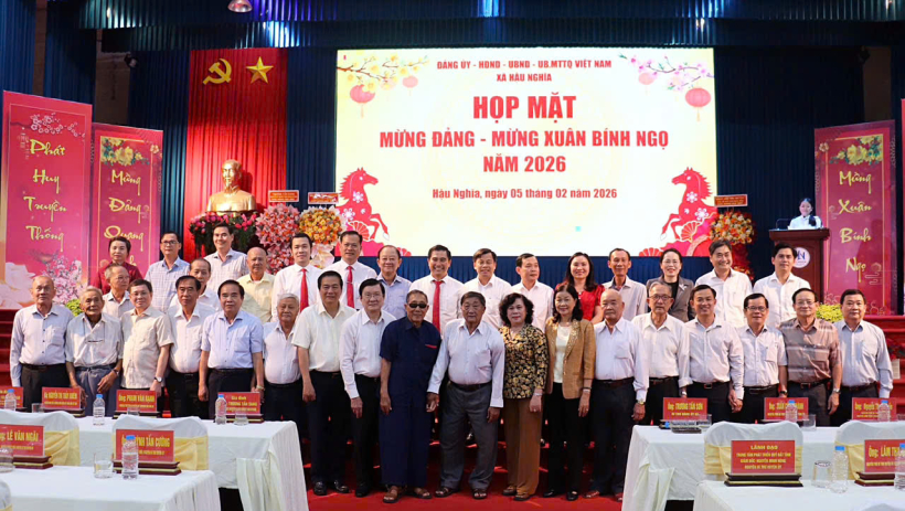 X&atilde; Hậu Nghĩa họp mặt mừng Đảng, mừng Xu&acirc;n B&iacute;nh Ngọ 2026