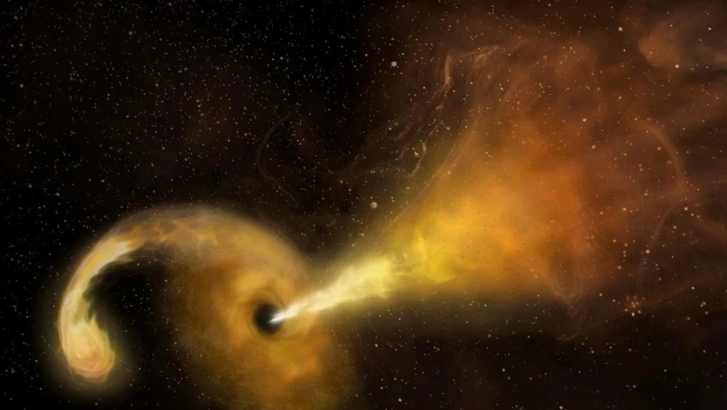 Ph&aacute;t hiện hố đen phun vật chất bất thường sau khi nuốt chửng một ng&ocirc;i sao