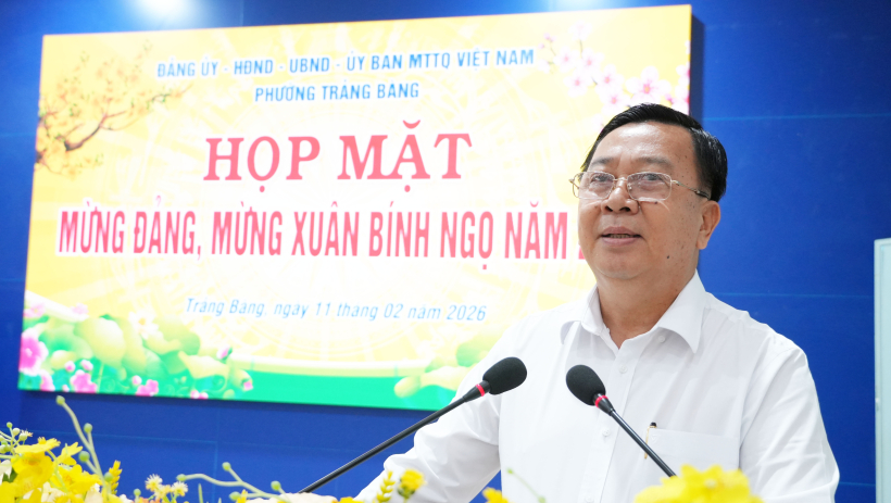 Họp mặt mừng Đảng, mừng Xu&acirc;n B&iacute;nh Ngọ năm 2026 tại phường Trảng B&agrave;ng