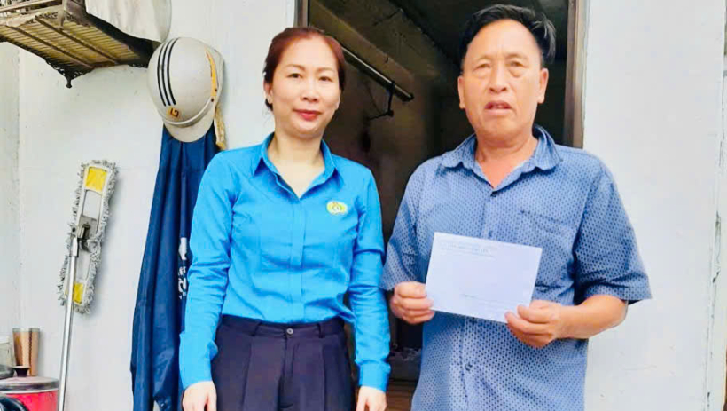 X&atilde; Mỹ Y&ecirc;n: Ấm &aacute;p nghĩa t&igrave;nh C&ocirc;ng đo&agrave;n đến với c&ocirc;ng nh&acirc;n nh&agrave; trọ 