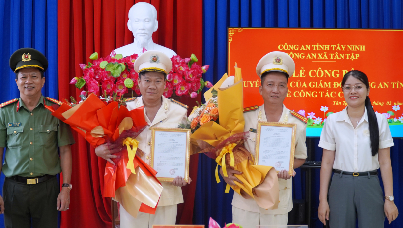 C&ocirc;ng an tỉnh T&acirc;y Ninh c&ocirc;ng bố quyết định về c&ocirc;ng t&aacute;c c&aacute;n bộ