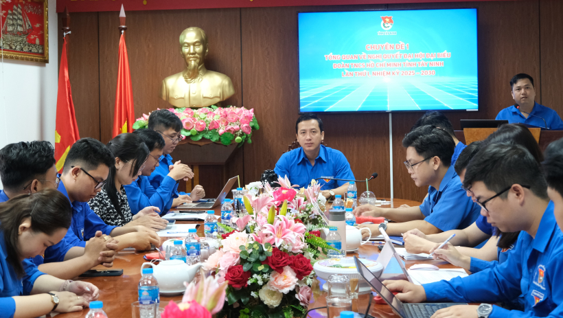 Tuổi trẻ T&acirc;y Ninh học tập Nghị quyết Đại hội Đo&agrave;n v&agrave; tập huấn tuy&ecirc;n truyền bầu cử Quốc hội kh&oacute;a XVI