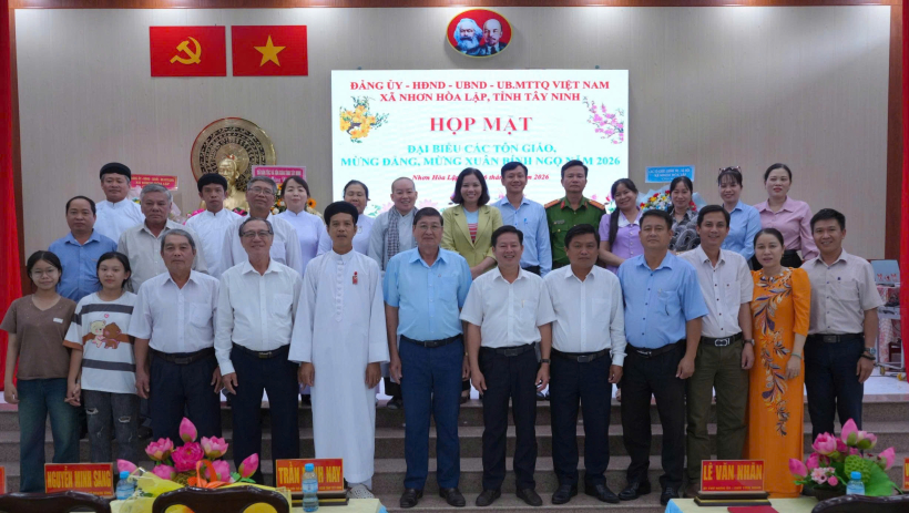 X&atilde; Nhơn H&ograve;a Lập: Họp mặt đại biểu chức sắc, chức việc t&ocirc;n gi&aacute;o năm 2026 