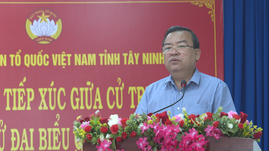 Ứng cử viên Phạm Hùng Thái trình bày trước Hội nghị