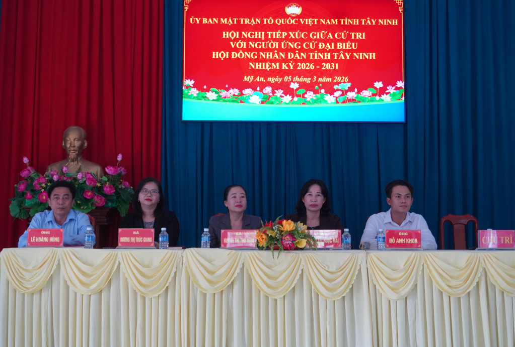 Ứng cử viên đại biểu HĐND tỉnh Tây Ninh, nhiệm kỳ 2026 - 2030, đơn vị bầu cử số 16 tiếp xúc cử tri tại xã Mỹ An