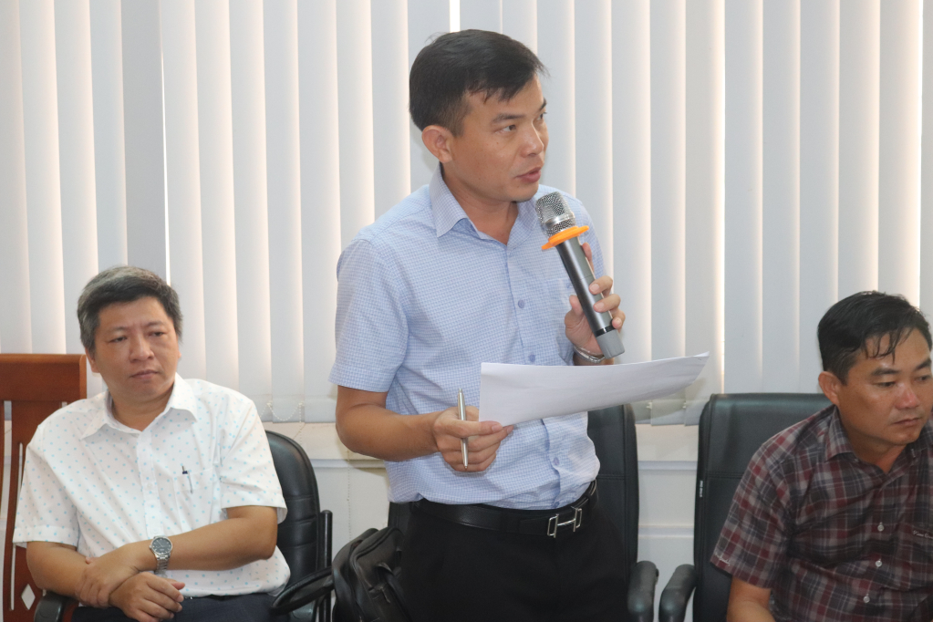 Đại diện UBND xã Đức Hòa phát biểu tại hội nghị