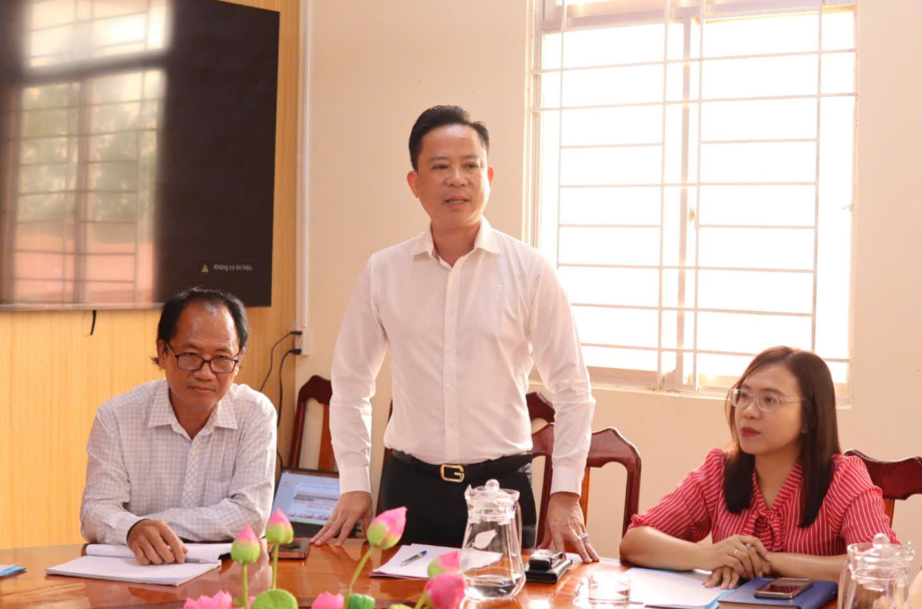 Đại diện Agribank Chi nhánh Long An phát biểu tại hội nghị