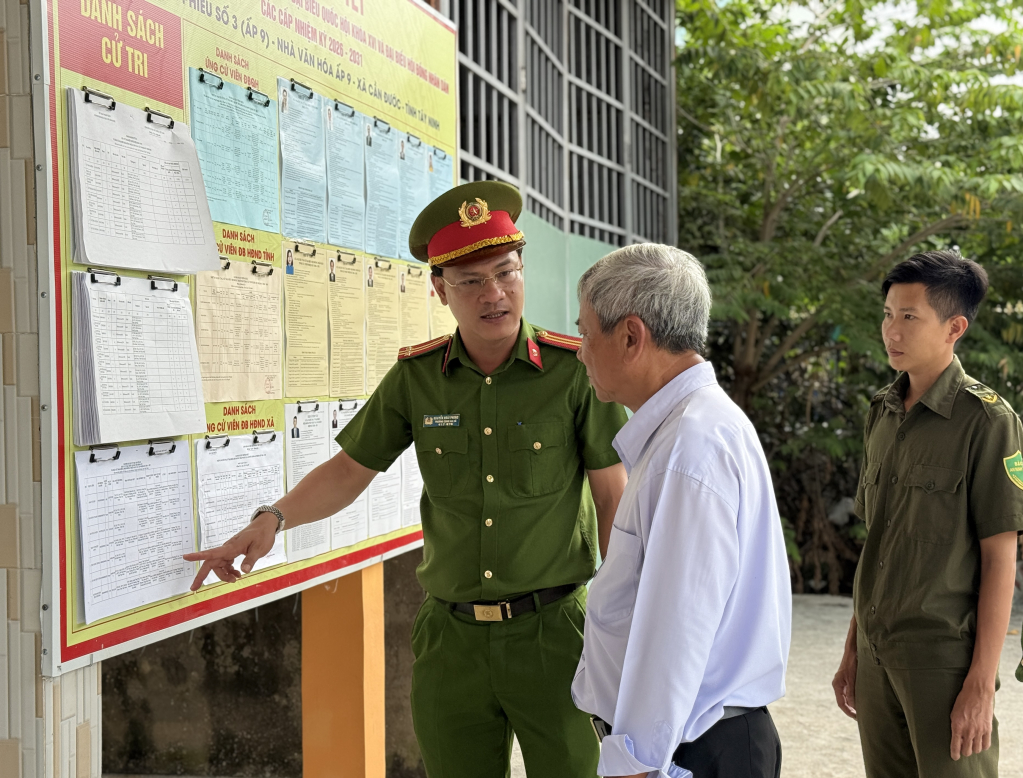 Công an tỉnh Tây Ninh chỉ đạo công an các địa phương tăng cường công tác rà soát danh sách cử tri