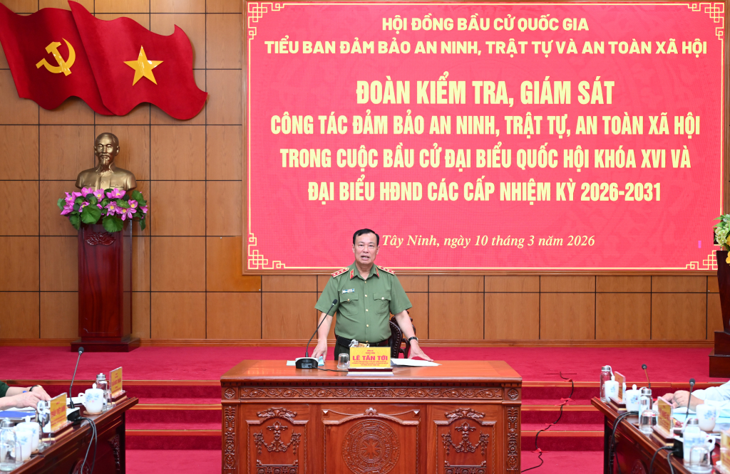 Thượng tướng Lê Tấn Tới yêu cầu tỉnh Tây Ninh phải chủ động 