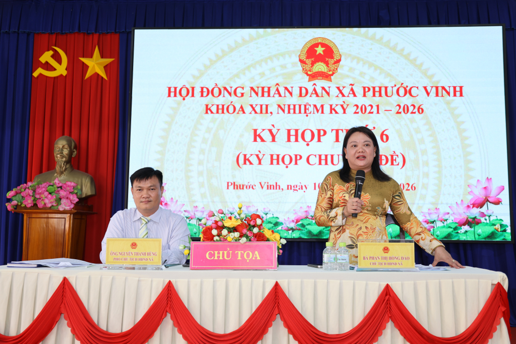 Kỳ họp thứ 6 HĐND x&atilde; Phước Vinh&nbsp;th&ocirc;ng qua 3 nghị quyết