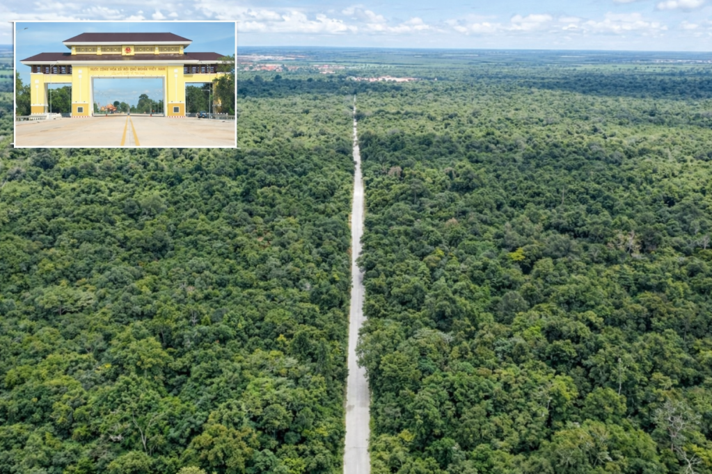 Provincial Road 791 connects to Tan Nam International Border Gate at the intersection near the Tan Nam International Border Gate Border Guard Station, Tan Bien commune, Tay Ninh province