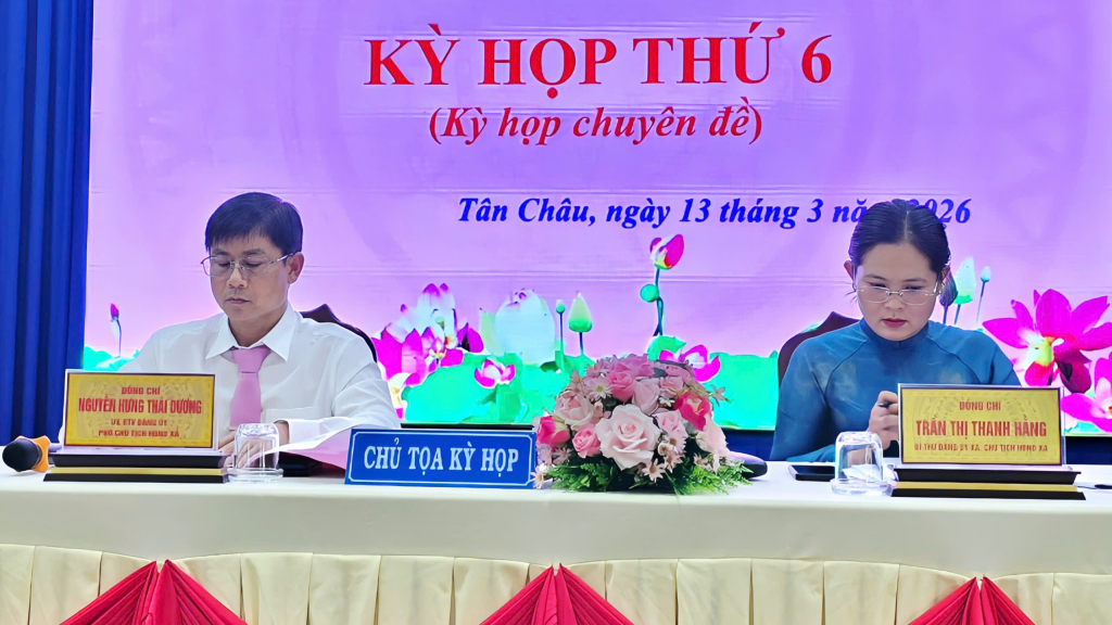 HĐND x&atilde; T&acirc;n Ch&acirc;u tổ chức kỳ họp thứ 6