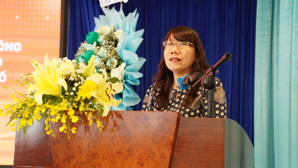 Phó Giám đốc Sở Khoa học và Công nghệ Hồ Thị Diệp Thuý phát biểu bế mạc hội thảo
