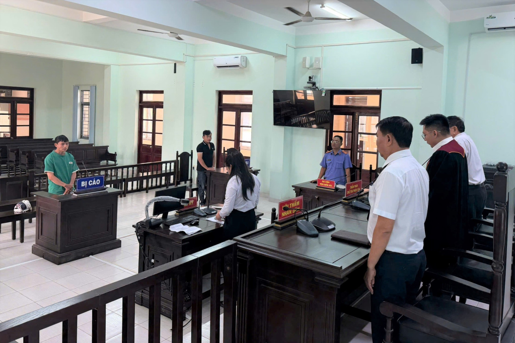 Bị cáo Lực tại phiên tòa xét xử