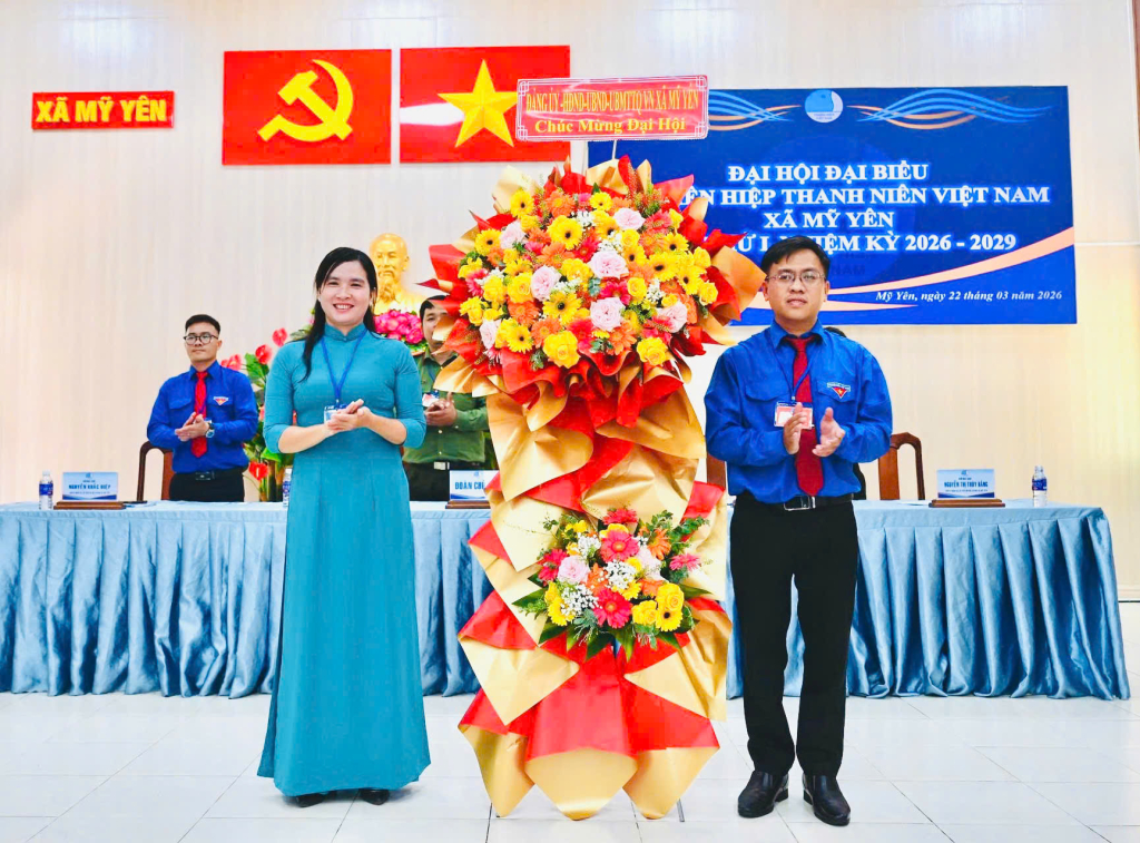 Đại hội đại biểu Hội Li&ecirc;n hiệp Thanh ni&ecirc;n Việt Nam x&atilde; Mỹ Y&ecirc;n lần thứ I, nhiệm kỳ 2026 &ndash; 2029