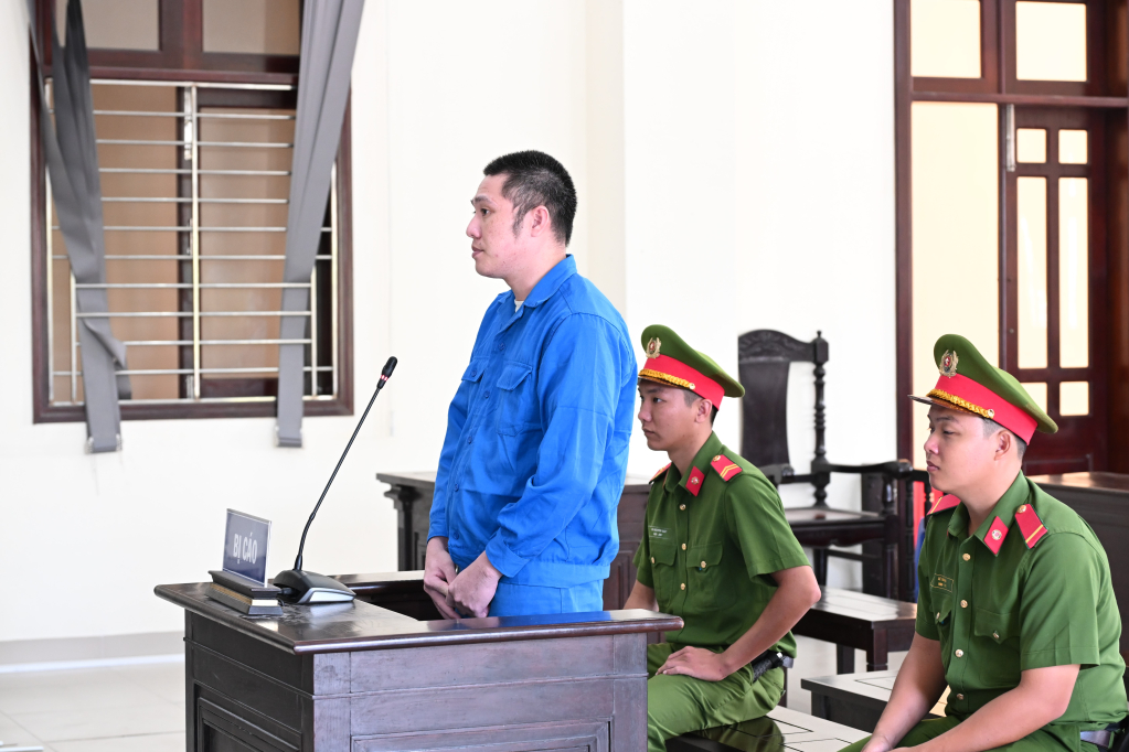 Bị cáo Cường tại phiên tòa xét xử