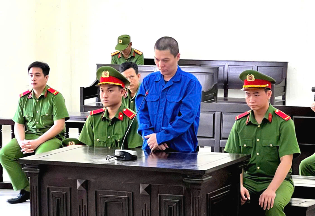 Bị cáo Trần Trung Tín tại phiên tòa phúc thẩm