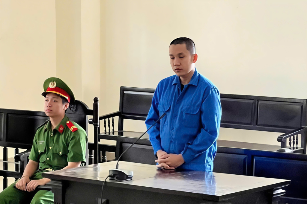 Bị cáo Huy tại phiên tòa phúc thẩm