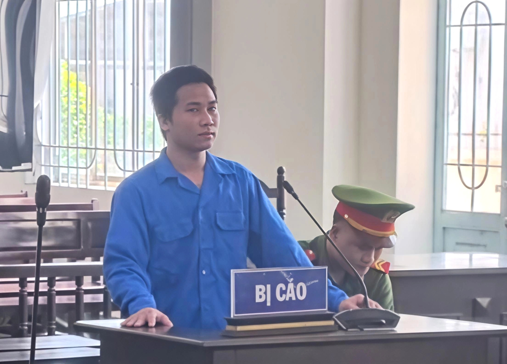 Bị cáo Kiệt tại phiên tòa xét xử 