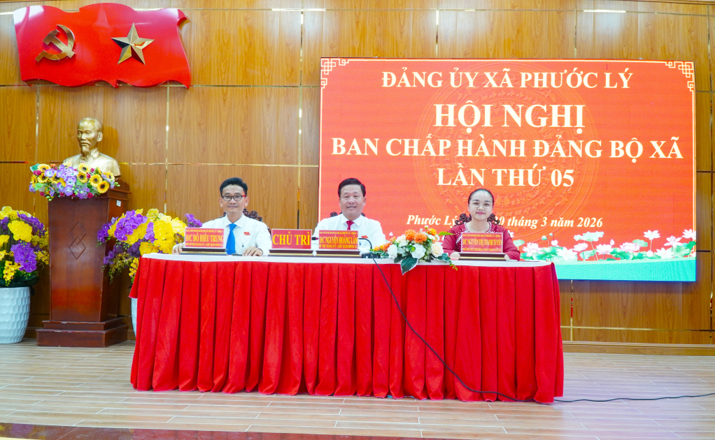 X&atilde; Phước L&yacute; tổ chức Hội nghị Ban Chấp h&agrave;nh Đảng bộ x&atilde; lần thứ 5