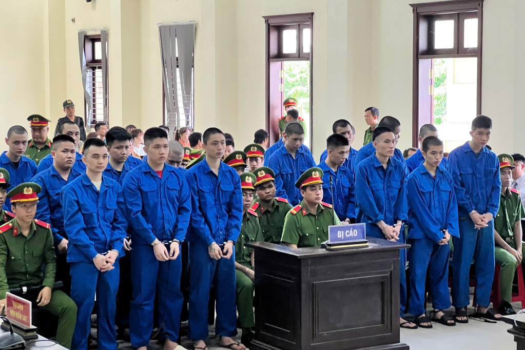 21 bị cáo trong vụ án tại phiên tòa xét xử