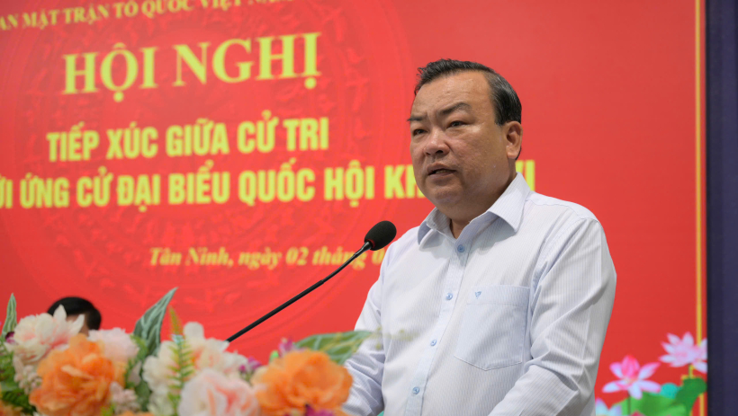 Ứng cử vi&ecirc;n ĐBQH kh&oacute;a XVI - đơn vị bầu cử số 05 tiếp x&uacute;c cử tri phường T&acirc;n Ninh, Ninh Thạnh v&agrave; B&igrave;nh Minh