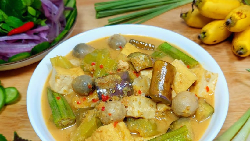 Mắm kho chay - G&oacute;i trọn hồn qu&ecirc; trong m&acirc;m cơm ng&agrave;y rằm