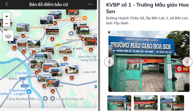 X&atilde; Bến Lức: 'Số ho&aacute;' địa điểm bầu cử