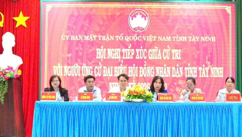 X&atilde; Thủ Thừa: Hội nghị tiếp x&uacute;c giữa cử tri với người ứng cử đại biểu HĐND tỉnh T&acirc;y Ninh