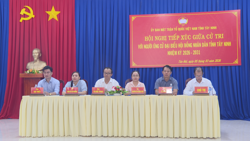 Ứng cử vi&ecirc;n HĐND tỉnh T&acirc;y Ninh, đơn vị bầu cử số 7 tiếp x&uacute;c cử tri x&atilde; T&acirc;n Hội