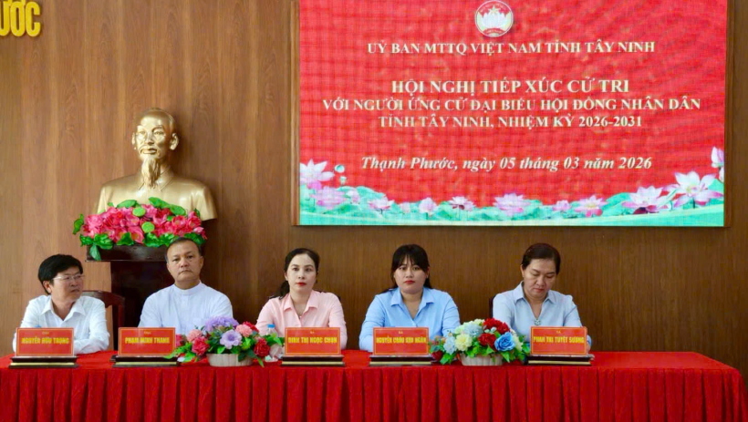 Ứng cử vi&ecirc;n đại biểu HĐND tỉnh - đơn vị bầu cử số 25 tiếp x&uacute;c cử tri x&atilde; Thạnh Phước