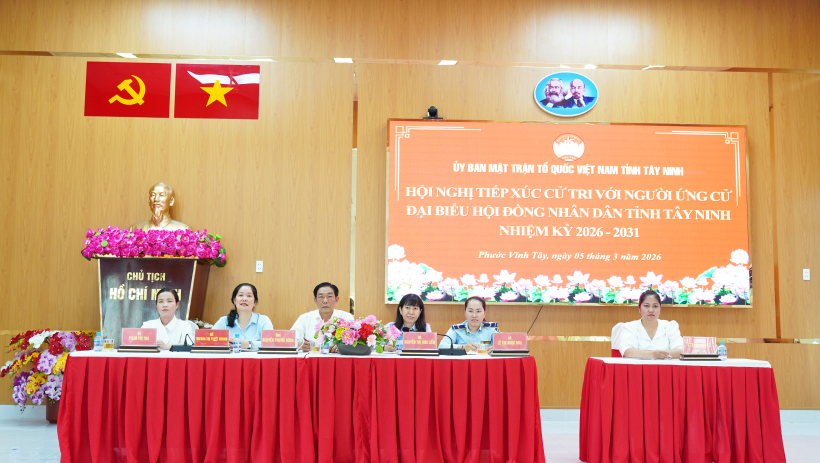 Ứng cử vi&ecirc;n đại biểu HĐND tỉnh T&acirc;y Ninh - đơn vị bầu cử số 19 tiếp x&uacute;c cử tri tại x&atilde; Phước Vĩnh T&acirc;y