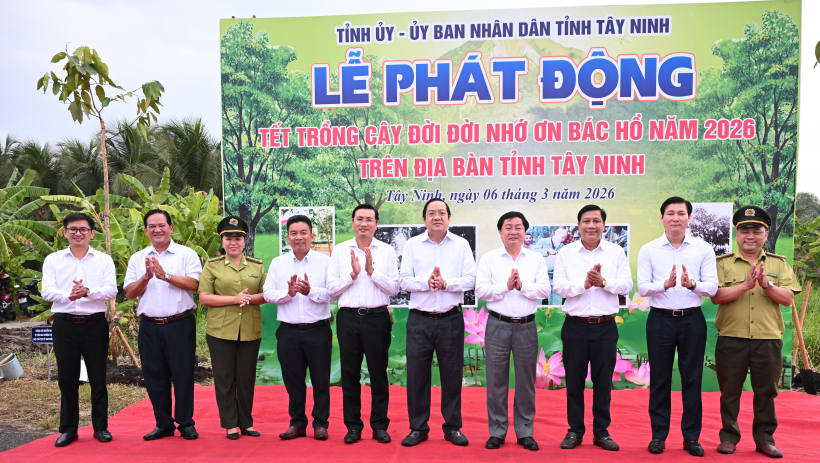 T&acirc;y Ninh ph&aacute;t động phong tr&agrave;o Tết trồng c&acirc;y - Đời đời nhớ ơn B&aacute;c Hồ năm 2026