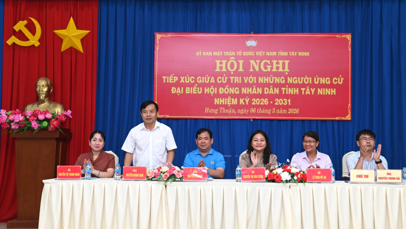 Ứng cử vi&ecirc;n đại biểu HĐND tỉnh T&acirc;y Ninh, đơn vị bầu cử số 9 tiếp x&uacute;c cử tri x&atilde; Hưng Thuận