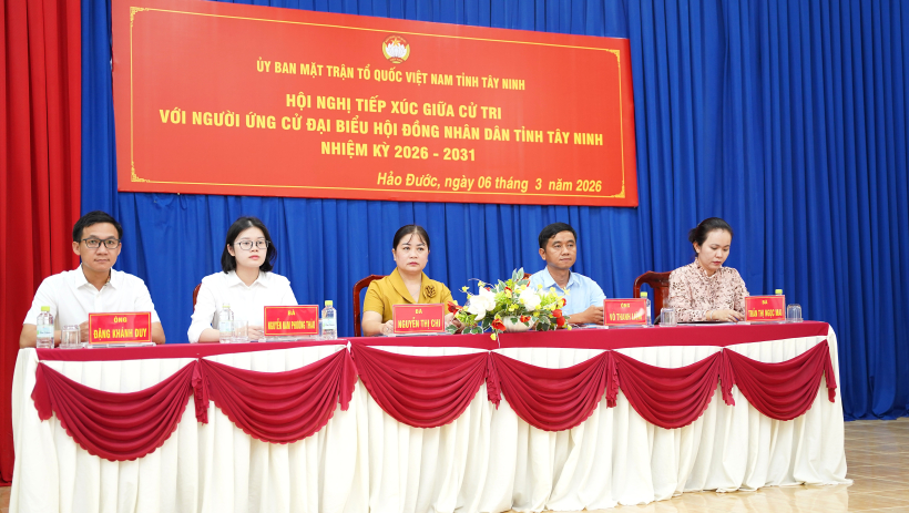 Ứng cử vi&ecirc;n đại biểu HĐND tỉnh T&acirc;y Ninh, đơn vị bầu cử số 4 vận động bầu cử tại x&atilde; Hảo Đước