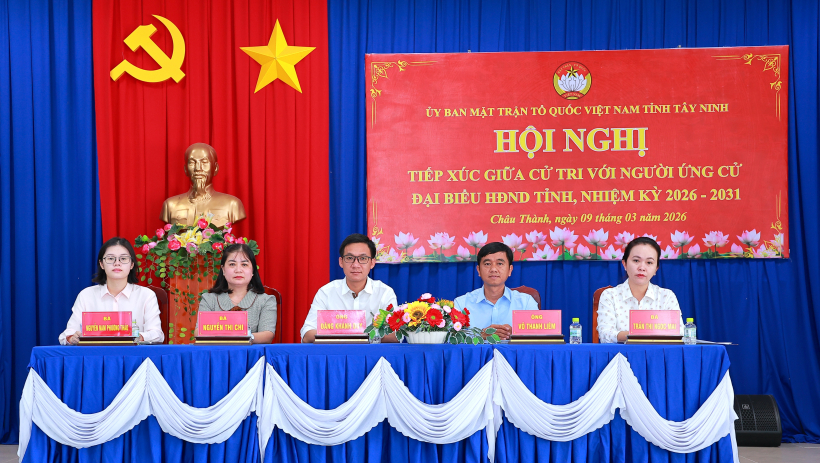 Ứng cử vi&ecirc;n đại biểu HĐND tỉnh, đơn vị số 4 vận động bầu cử tại x&atilde; Ch&acirc;u Th&agrave;nh