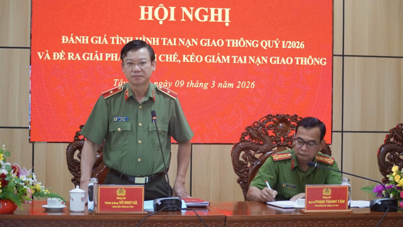 C&ocirc;ng an tỉnh T&acirc;y Ninh triển khai giải ph&aacute;p k&eacute;o giảm tai nạn giao th&ocirc;ng