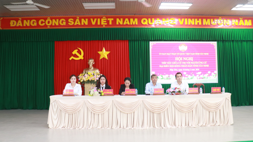 Ứng cử vi&ecirc;n đại biểu HĐND tỉnh T&acirc;y Ninh, đơn vị bầu cử số 14 tiếp x&uacute;c cử tri x&atilde; Hiệp H&ograve;a