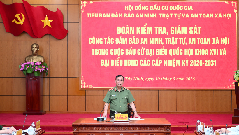 Thượng tướng L&ecirc; Tấn Tới: T&acirc;y Ninh phải chủ động 'từ sớm, từ xa', bảo vệ tuyệt đối ng&agrave;y bầu cử