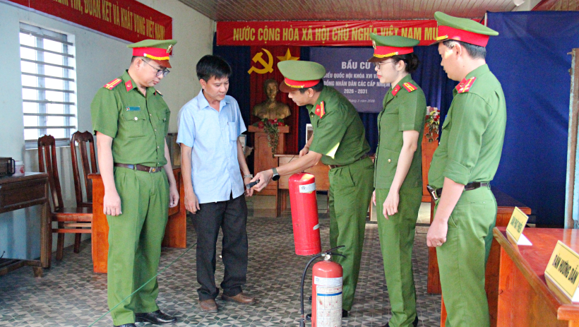 Bảo đảm an to&agrave;n ph&ograve;ng ch&aacute;y chữa ch&aacute;y, phục vụ c&ocirc;ng t&aacute;c bầu cử